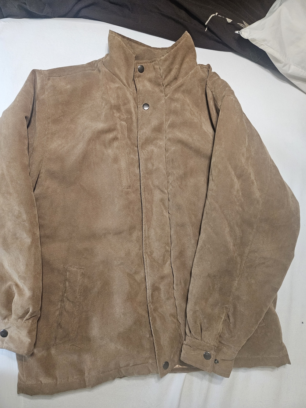 Men's Vintage PGA Tour Originals Corduroy Bomber Jacket - Camel Brown
